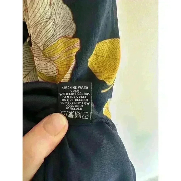 JBS Floral V-Neck Button Front Pleated Dress Size 12 - Picture 6 of 6